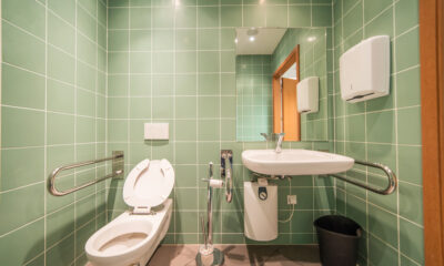 green eco-friendly washroom