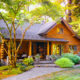 eco-friendly log cabin with sustainable housing design