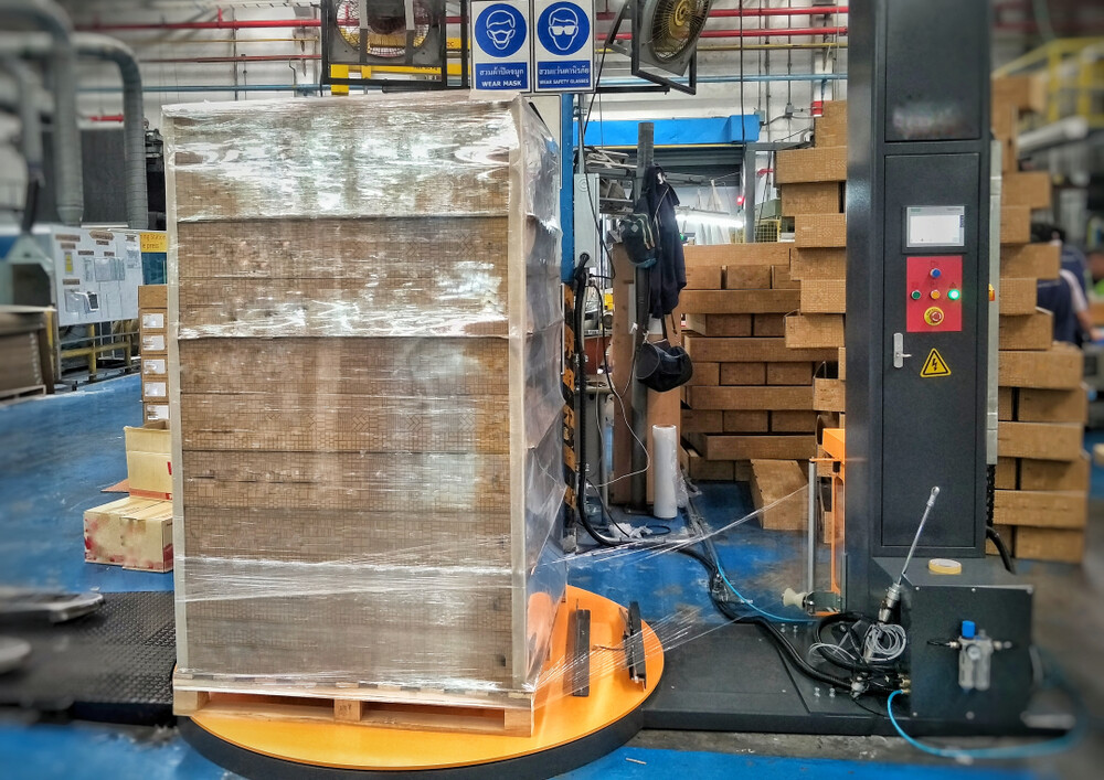 stretch wrap pallets for green building