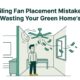 The Ceiling Fan Placement Mistake That's Quietly Wasting Your Green Home's Energy -- AI-generated illustration